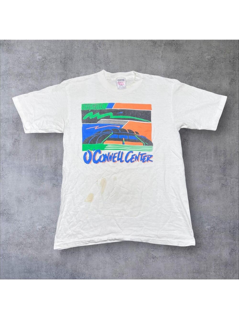 Vintage 90s stephen o'connell center Recreational Arena Men’s White Tee Large